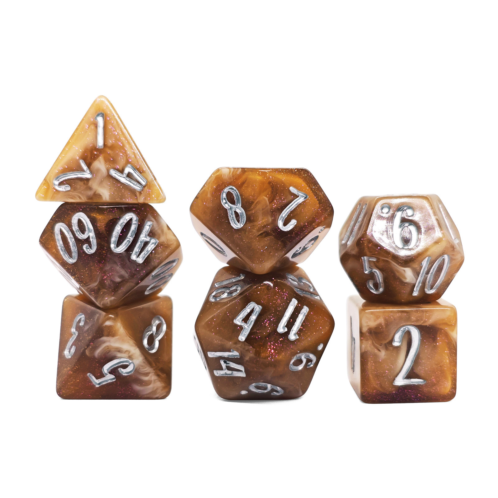 7Pcs Rosa Cappuccino Swirl Gli - огляд і ціна Resin Glitter Pack