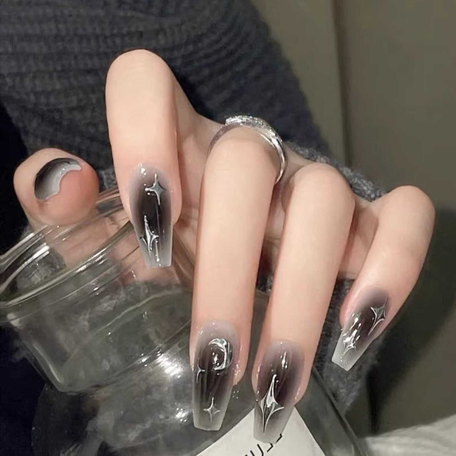 24pcs/Box Black Color Sweet Co - огляд і ціна Resin Glitter Pack