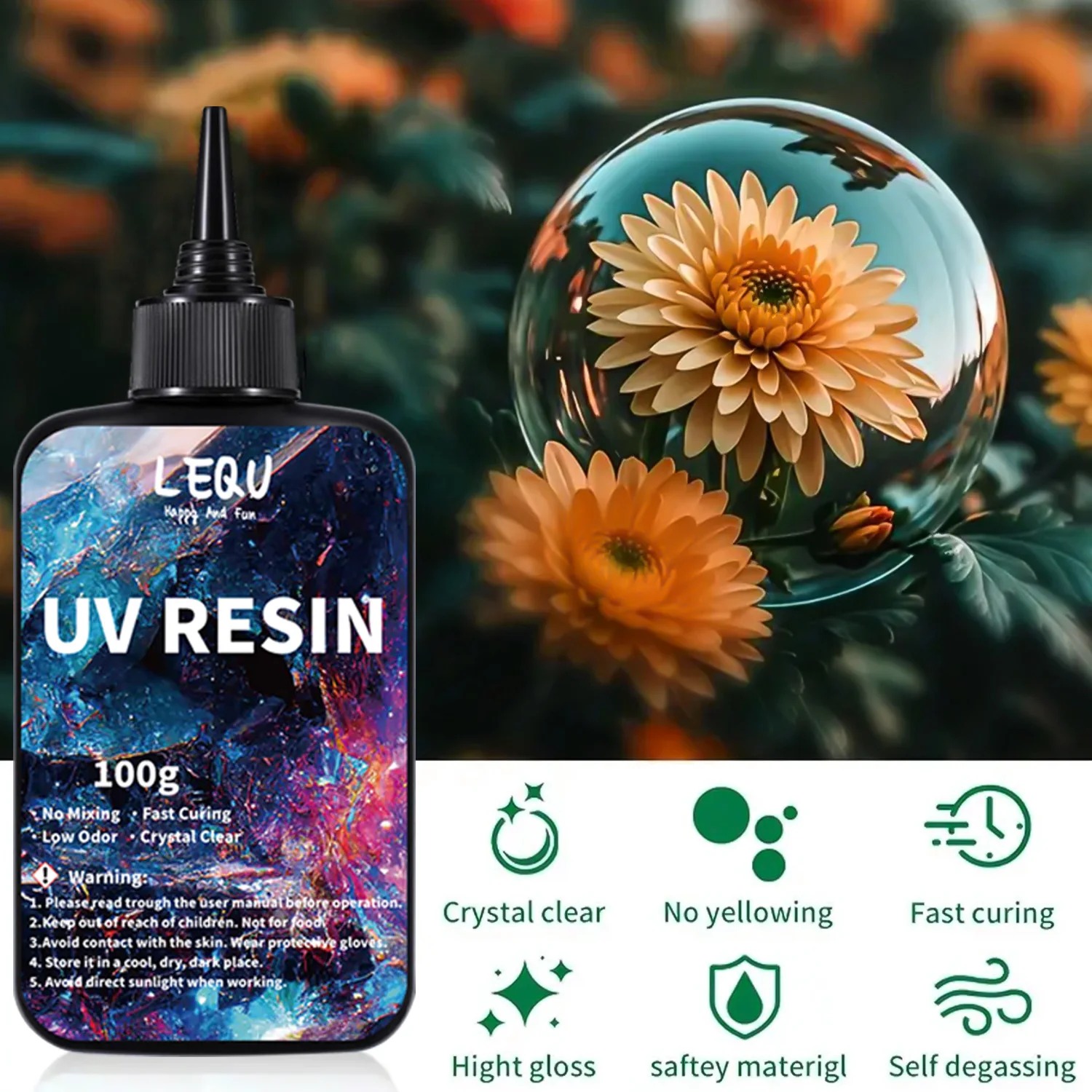 100g UV resin transparent hard - огляд і ціна Epoxy Uv Resin Kit