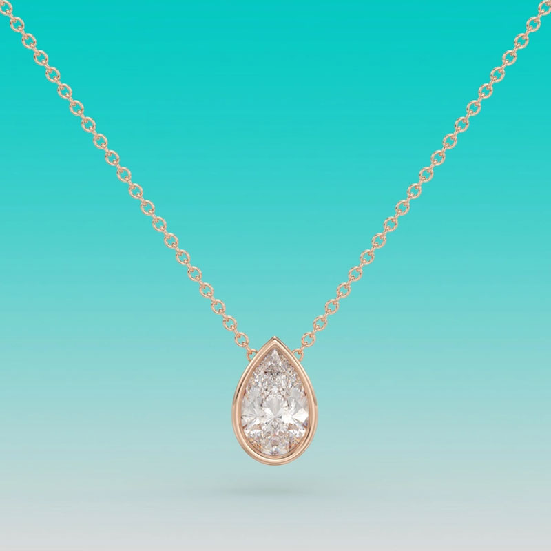1‑4CT Pear Cut Bezel Set Moiss - огляд і ціна Bezels Set Pendant