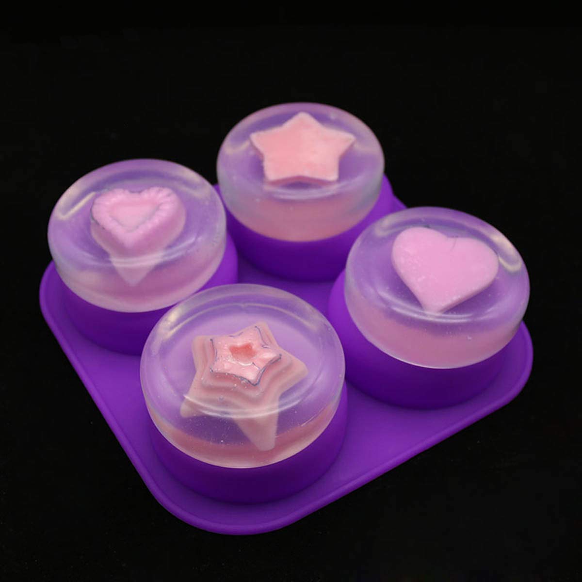 1-2 PCS 4 Cavity Reusable Roun - огляд і ціна Coaster Mold Round