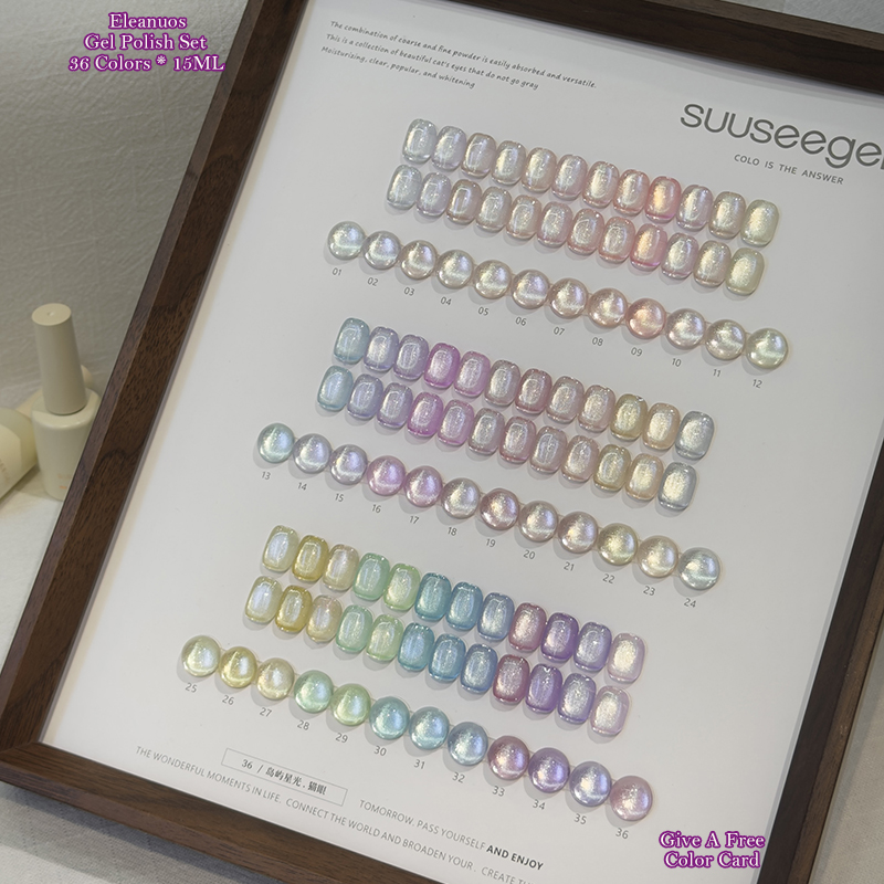 36 Colors Cat Eye Gel Polish S - огляд і ціна Resin Glitter Pack
