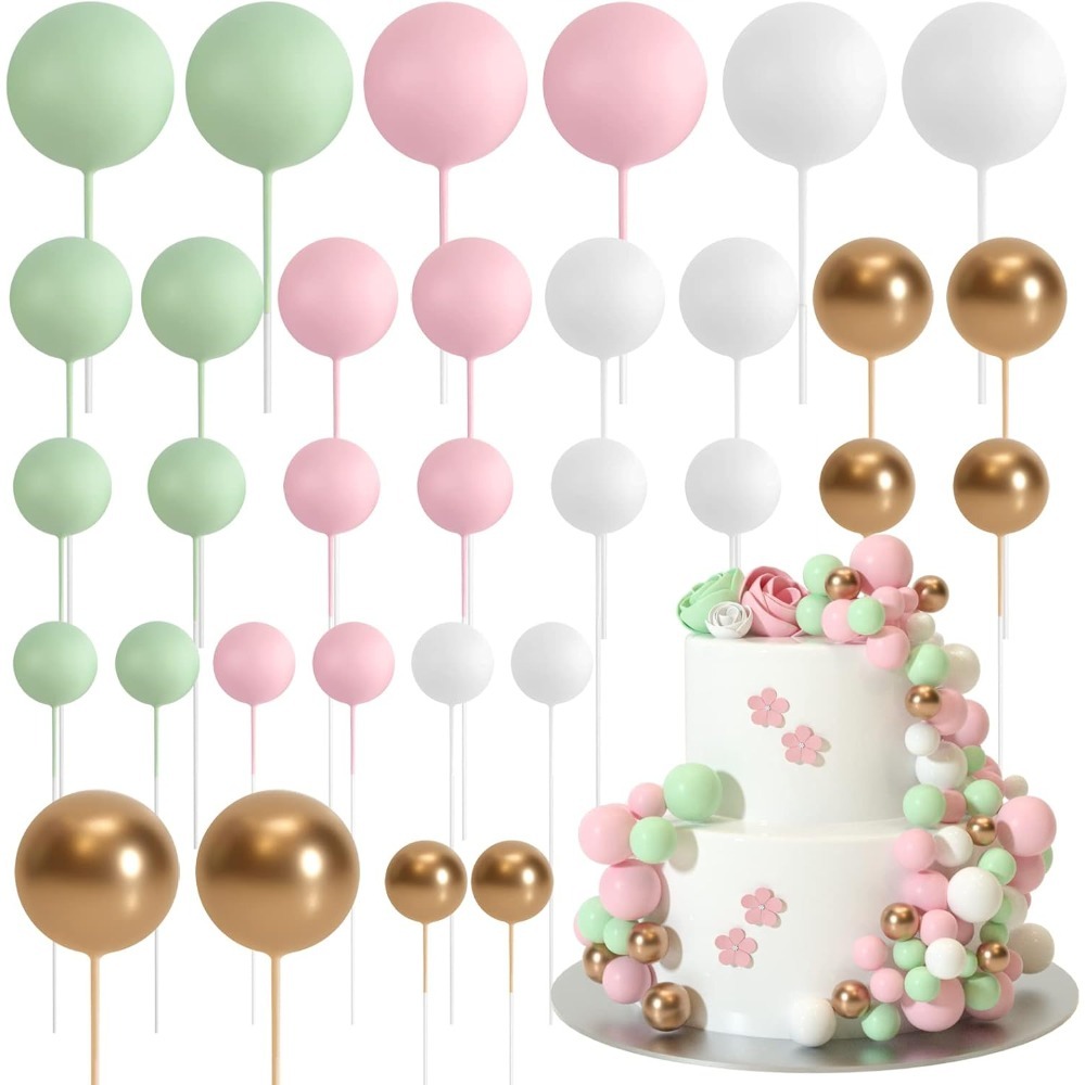 20Pcs Happy Birthday Ball Cake - огляд і ціна Gold Foil Flakes